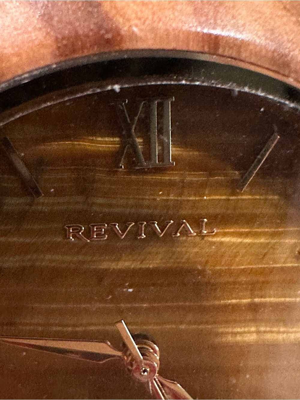 Revival Martin & Co. Olive Wood Tiger's Eye Women's Watch 37mm Quartz - Picture 2 of 13